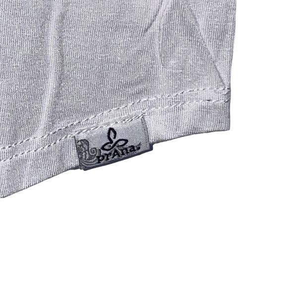 Prana Women's Foundation Short sleeve V Neck Top, white small - Picture 2 of 5